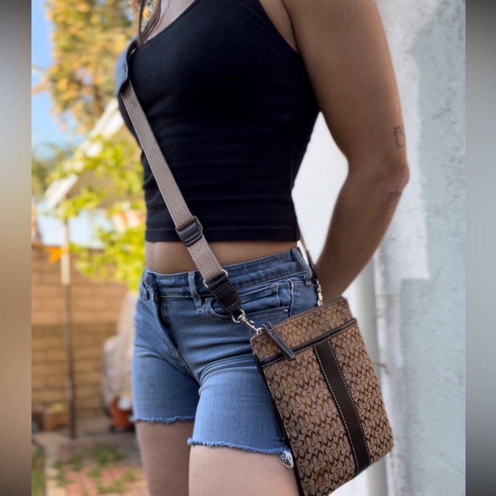 Brown&tan coach purse